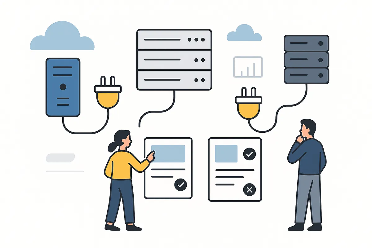 サーバーとクラウド、人物、チェックリスト